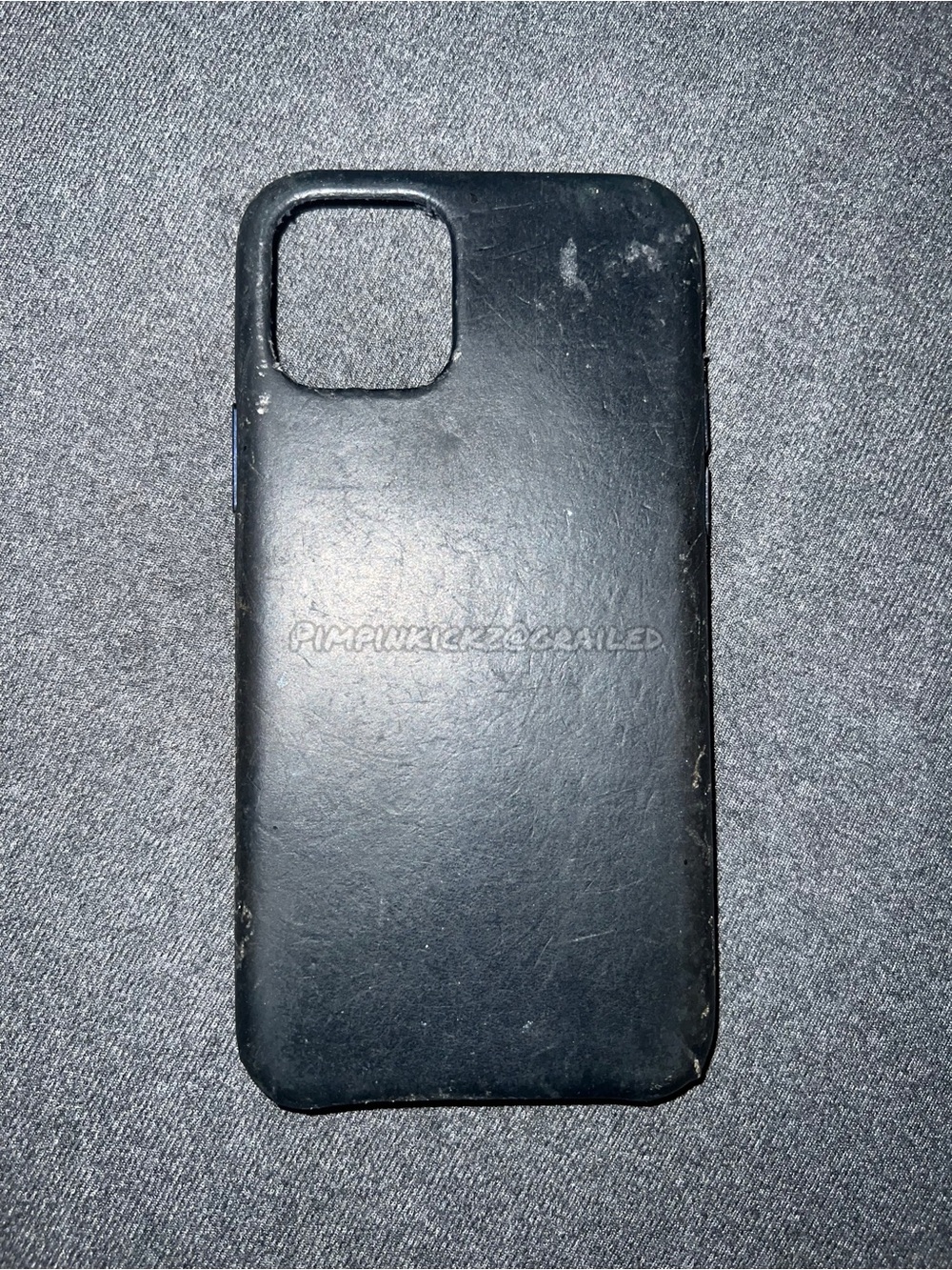 Apple iPhone 11 pro blue leather case